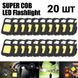 Світлодіодний мініатюрний суперпотужний ліхтар COB LED 20 ШТ COB LED-20 фото 1
